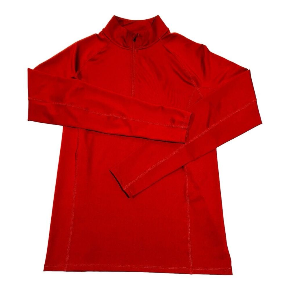 Stoic Men's1/4 Zip Performance Pullover Burgundy Red Size Medium With Thump Hole
